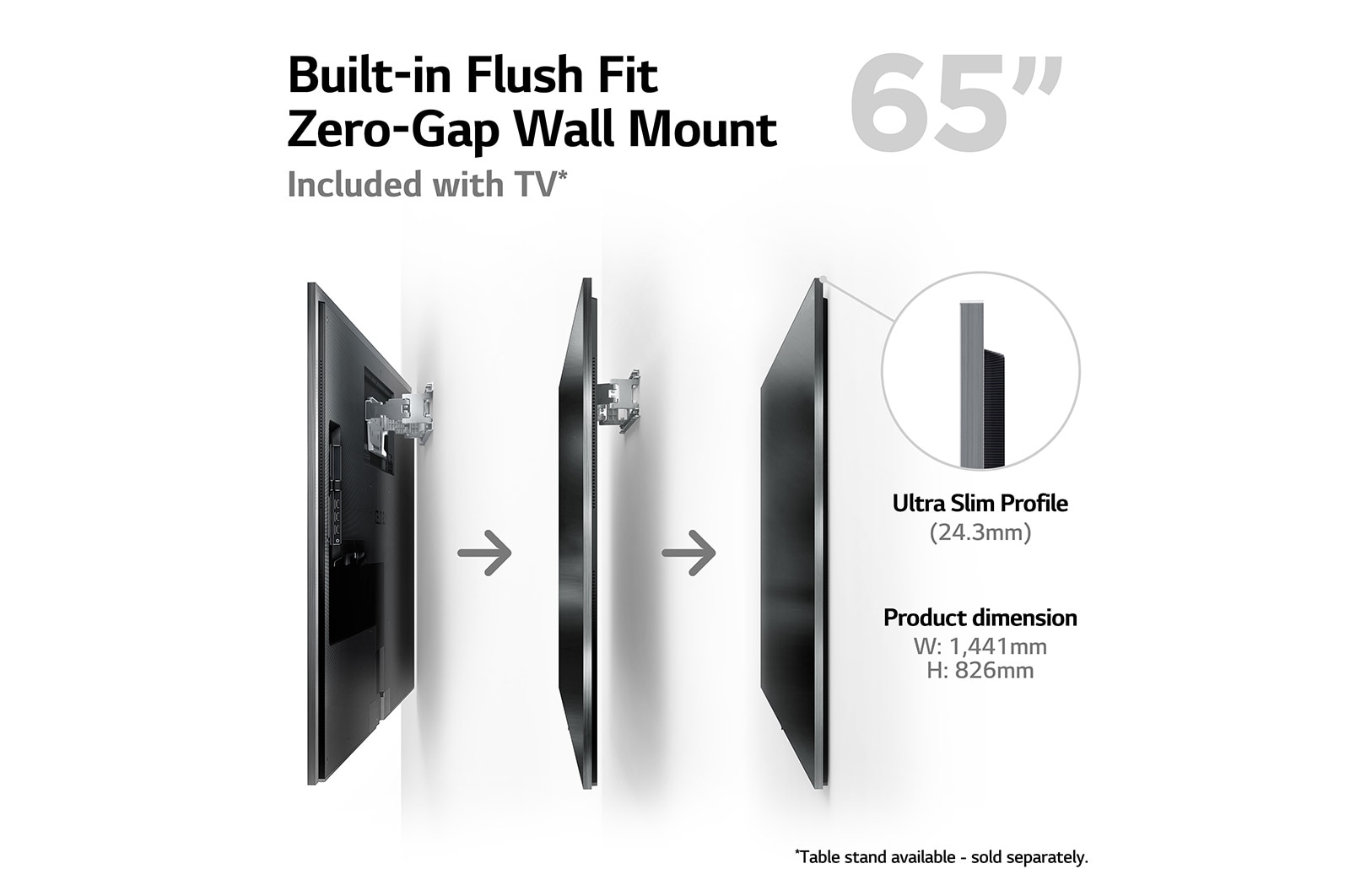 LG G3 OLED 65" TV & GX Soundbar, OLED65G36LA.GX