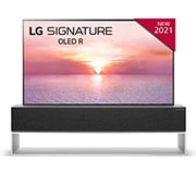 Front view of LG SIGNATURE OLED TV 65&#39;&#39; Series R1 - OLED Rollable Design OLED65R19LA