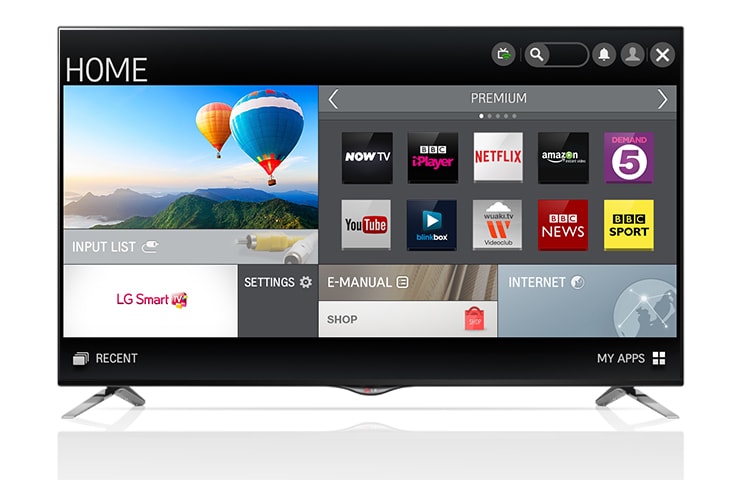 Front view of 49” LG ULTRA HD 4K TV 49UB830V