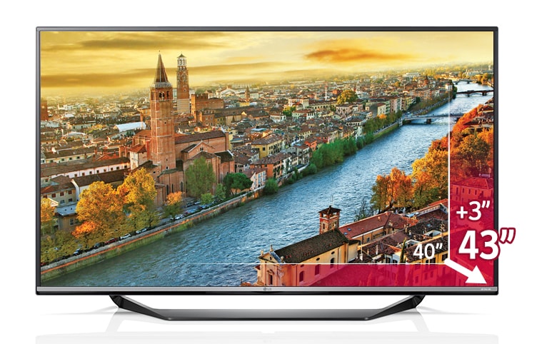 Front view of 43&#34; LG ULTRA HD 4K TV 43UF770V