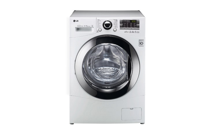 Front view of 8KG/6KG WASHER DRYER WITH 6 MOTION DD F14A8YD