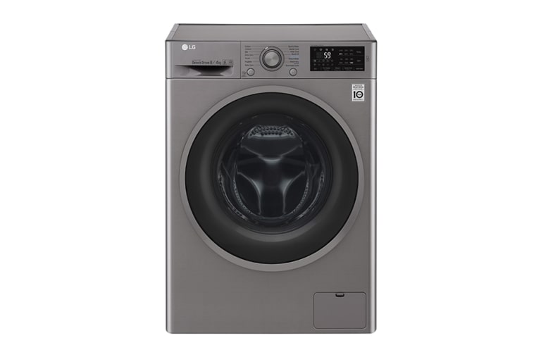 Front view of 8/4 KG Condensor Washer Dryer with multiple Wash Programs and Smart ThinQ™ connectivity F4J6AM8S