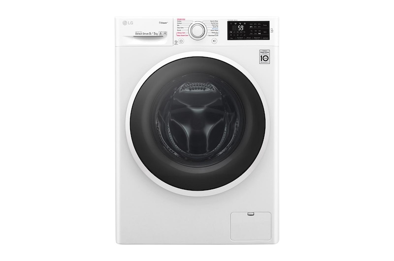LG 9/5 KG Steam Washer Dryer with inverter Direct Drive and Smart ThinQ Connnectivity, F4J6VG0W
