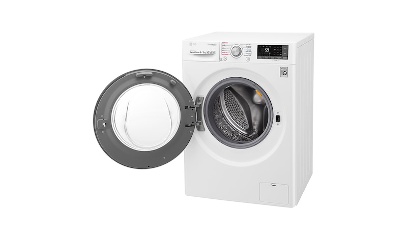 LG  F4J7FH1W 9/6Kg 1400 Spin Washer Dryer - White, F4J7FH1W