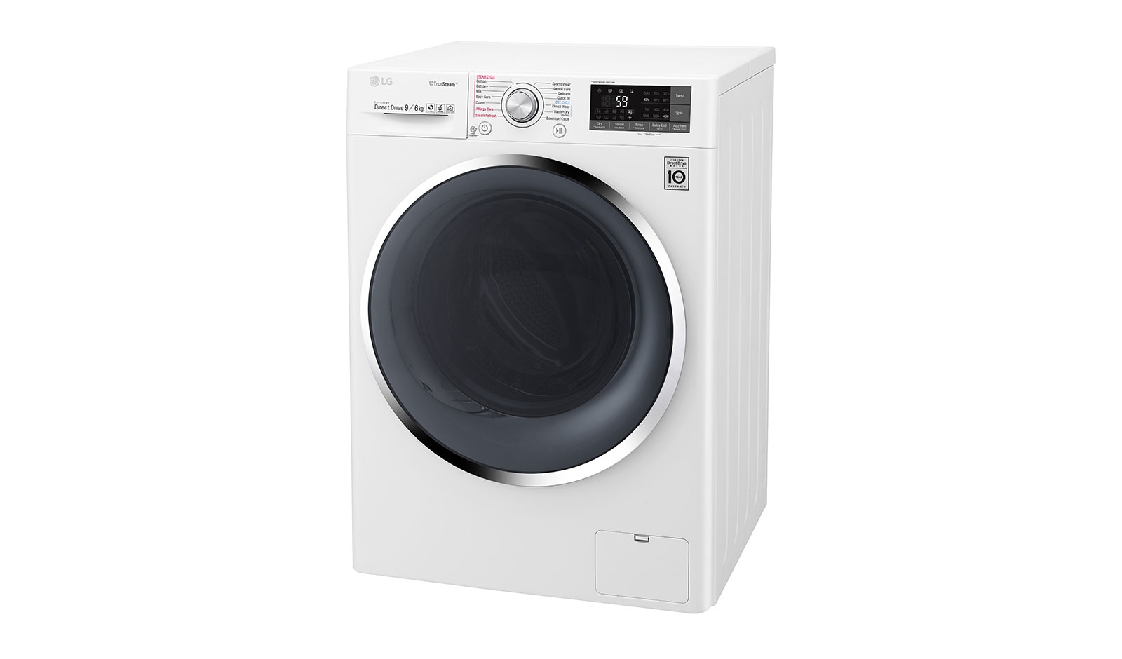 LG 9/6 KG Smart Eco Hybrid™ Washer™ Dryer with True Steam™ technology, F4J8FH2W