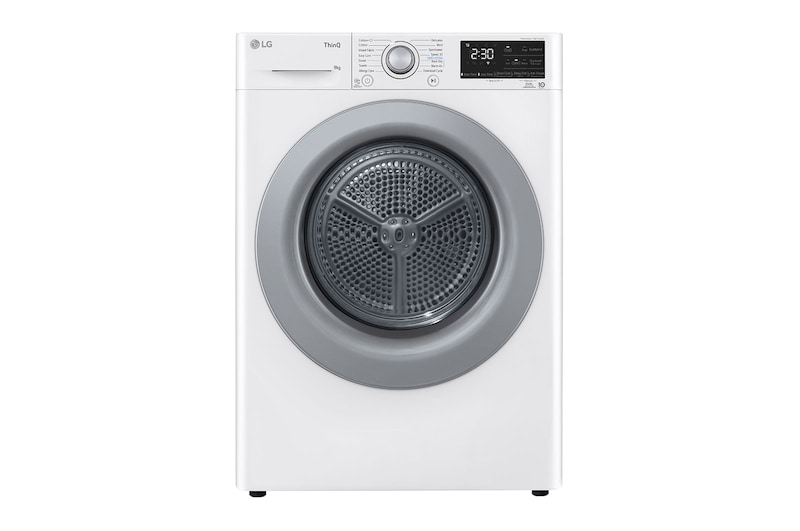 LG 9kg DUAL Inverter HeatPump Dryer A++, White, FDM309W