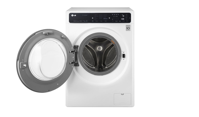 LG 10.5KG/7KG Eco Hybrid Washer Dryer with TrueSteam™ and 6 Motion DD, FH4U1JBH2N
