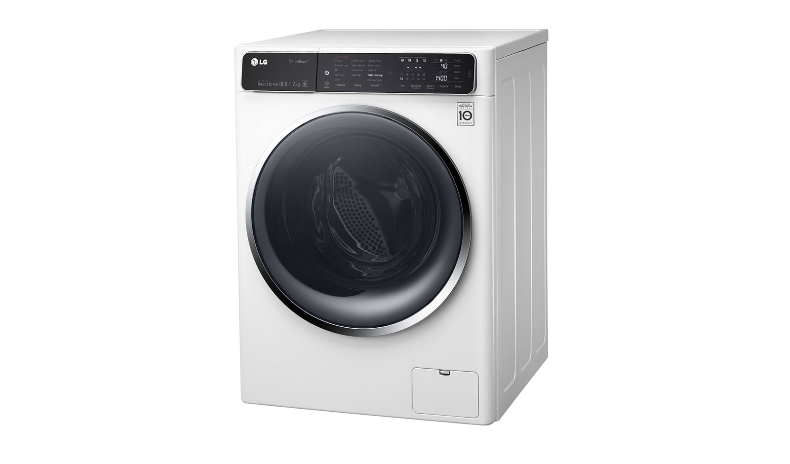 LG 10.5KG/7KG Eco Hybrid Washer Dryer with TrueSteam™ and 6 Motion DD, FH4U1JBH2N