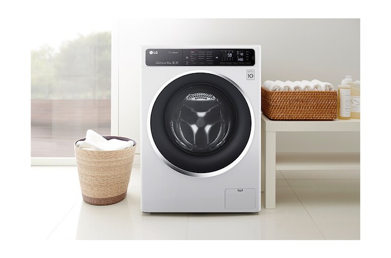 LG 10.5KG/7KG Eco Hybrid Washer Dryer with TrueSteam™ and 6 Motion DD, FH4U1JBH2N