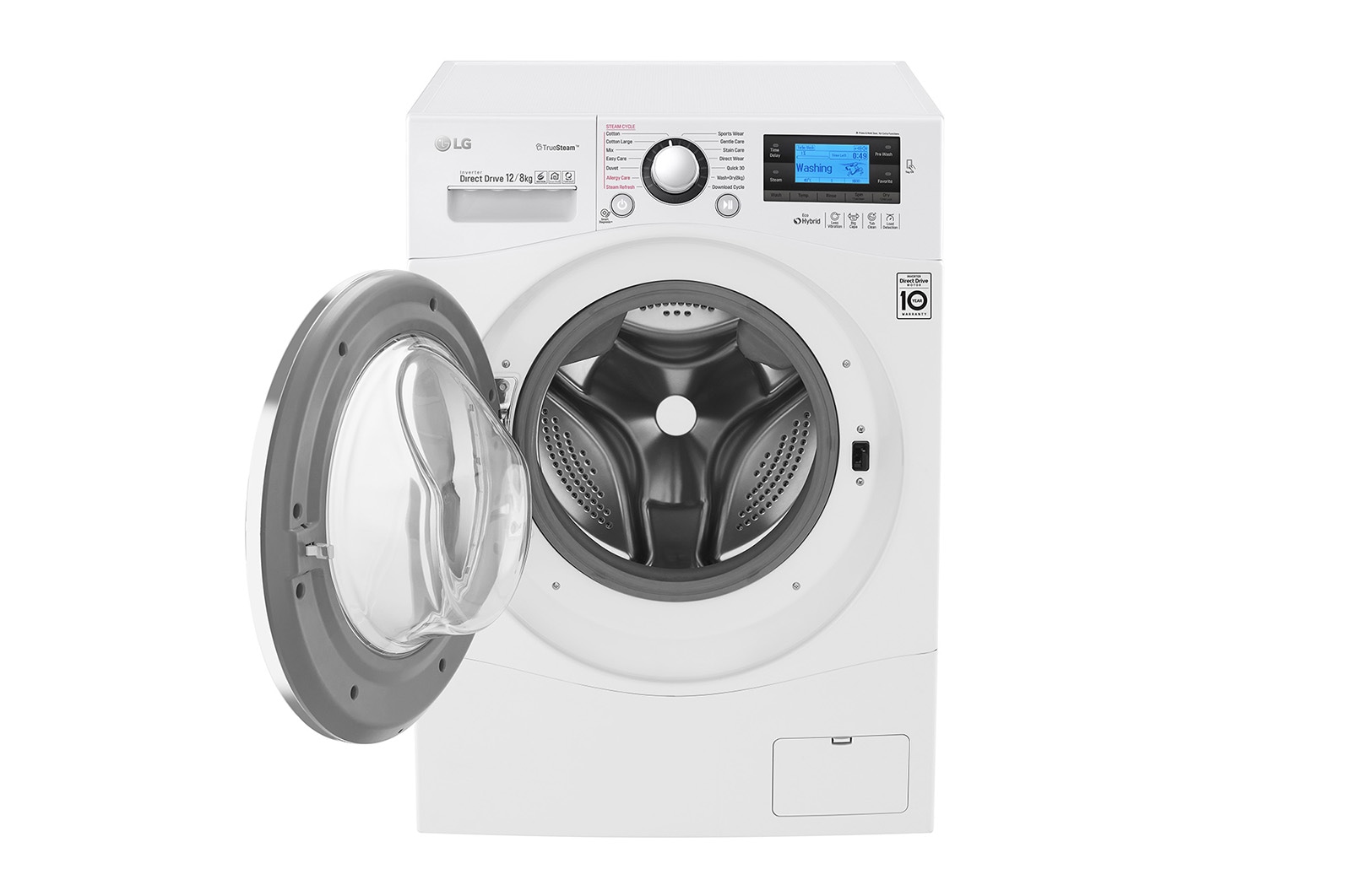 12 8 KG Eco Hybrid Washer Dryer with True Steam technology and Smart ThinQ connectivity FH695BDH2N LG UK