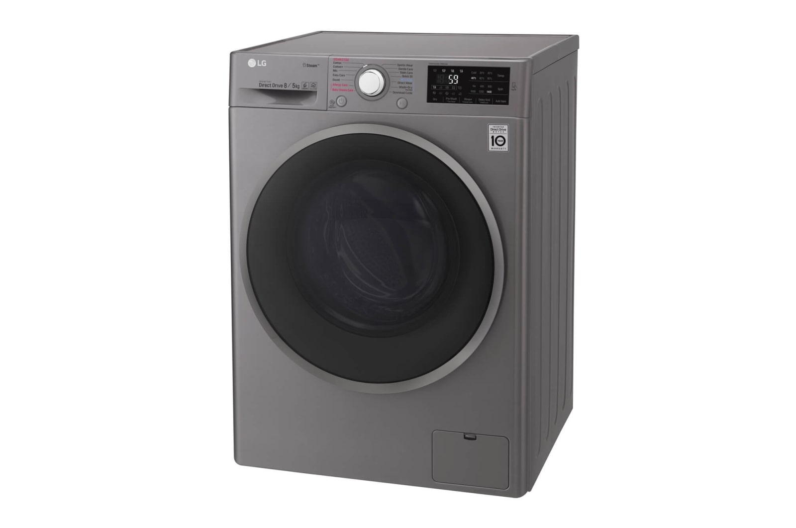LG Steam™ FWJ685SS 8/5Kg 1400 Spin Washer Dryer – Graphite, FWJ685SS