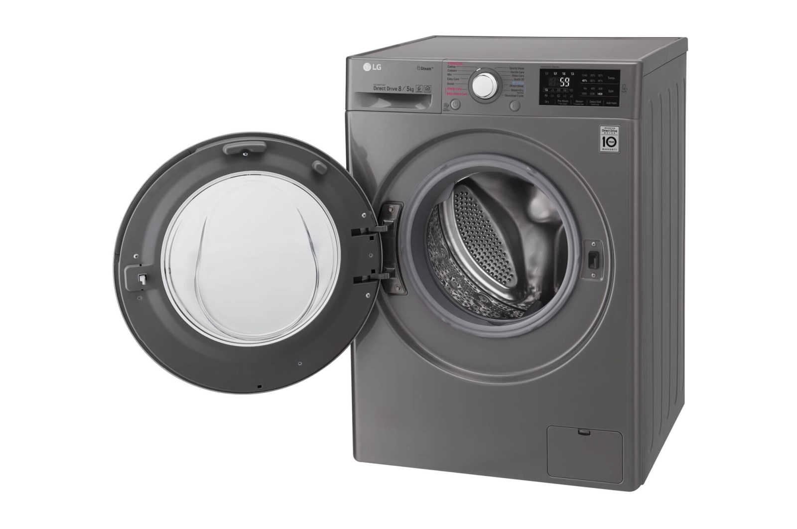 LG Steam™ FWJ685SS 8/5Kg 1400 Spin Washer Dryer – Graphite, FWJ685SS