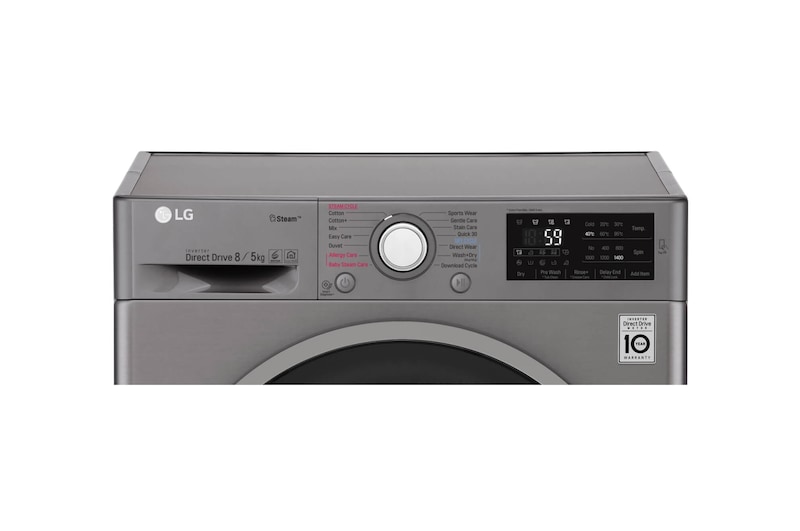 LG Steam™ FWJ685SS 8/5Kg 1400 Spin Washer Dryer – Graphite, FWJ685SS