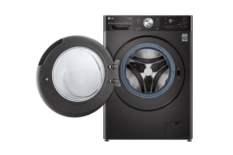 LG 10.5/7kg Washer Dryer LG Turbowash360™, Black Steel, FWV1117BTSA