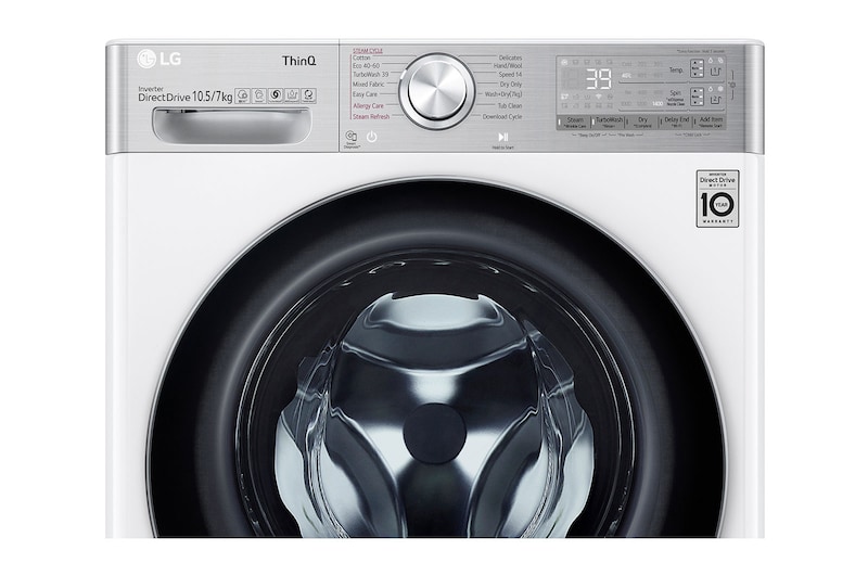 LG 10.5/7kg Washer Dryer LG Turbowash360™, White, FWV1117WTSA