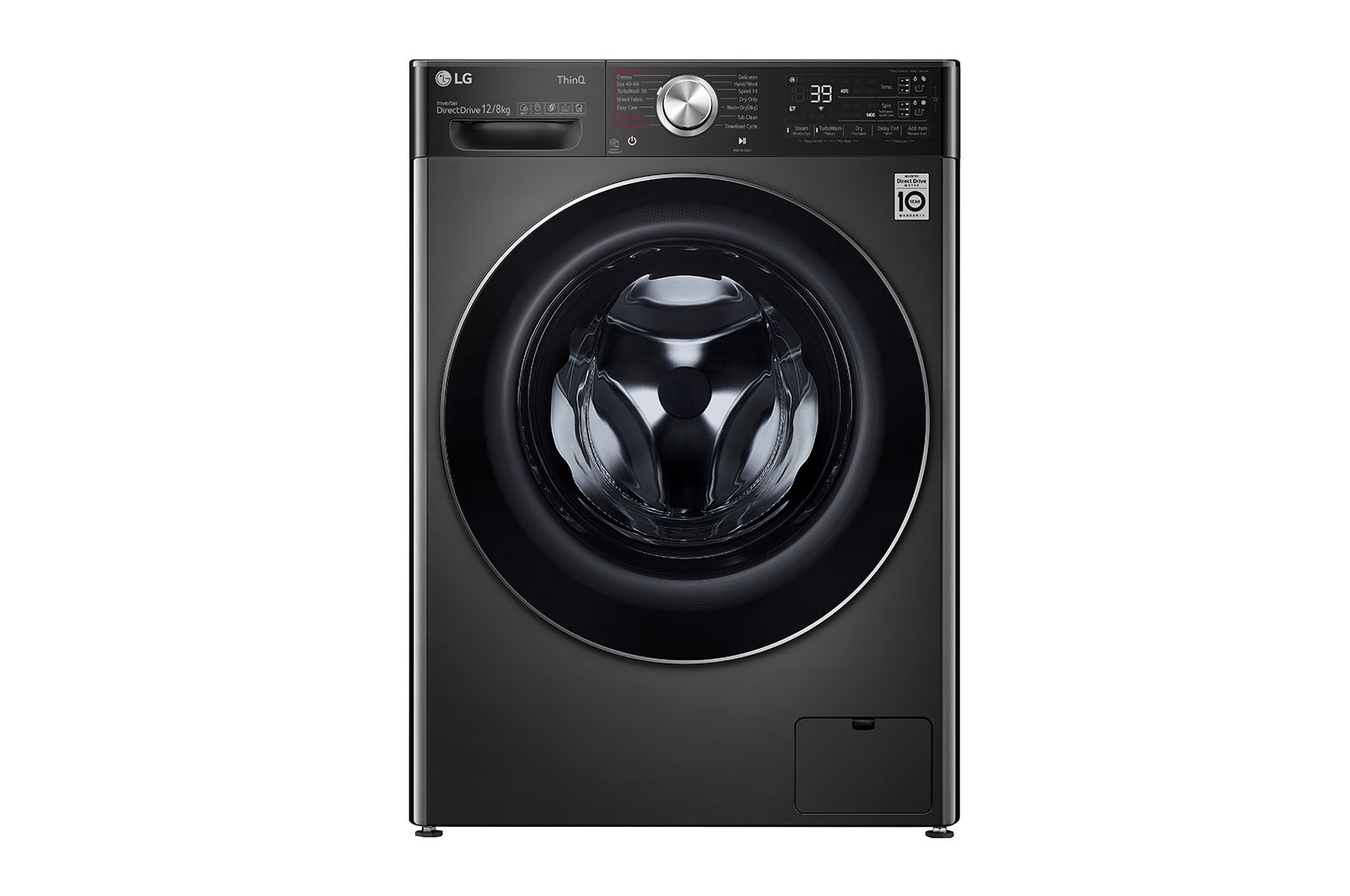 LG Turbowash360™ | 12kg / 8kg | Washer Dryer | 1400rpm |  Black Steel, FWV1128BTSA