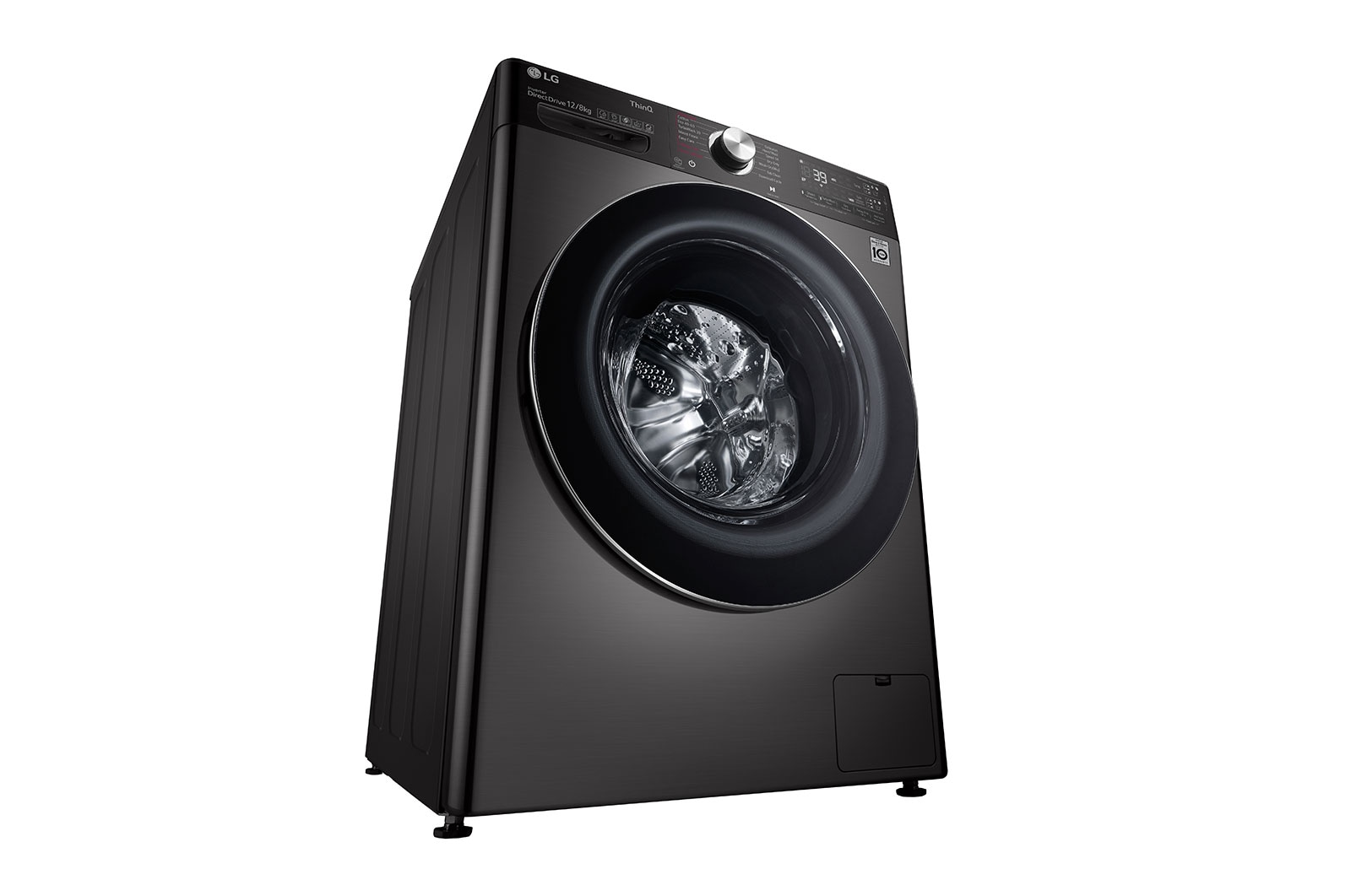 LG 12/8kg Washer Dryer Black Steel LG Turbowash360™, FWV1128BTSA