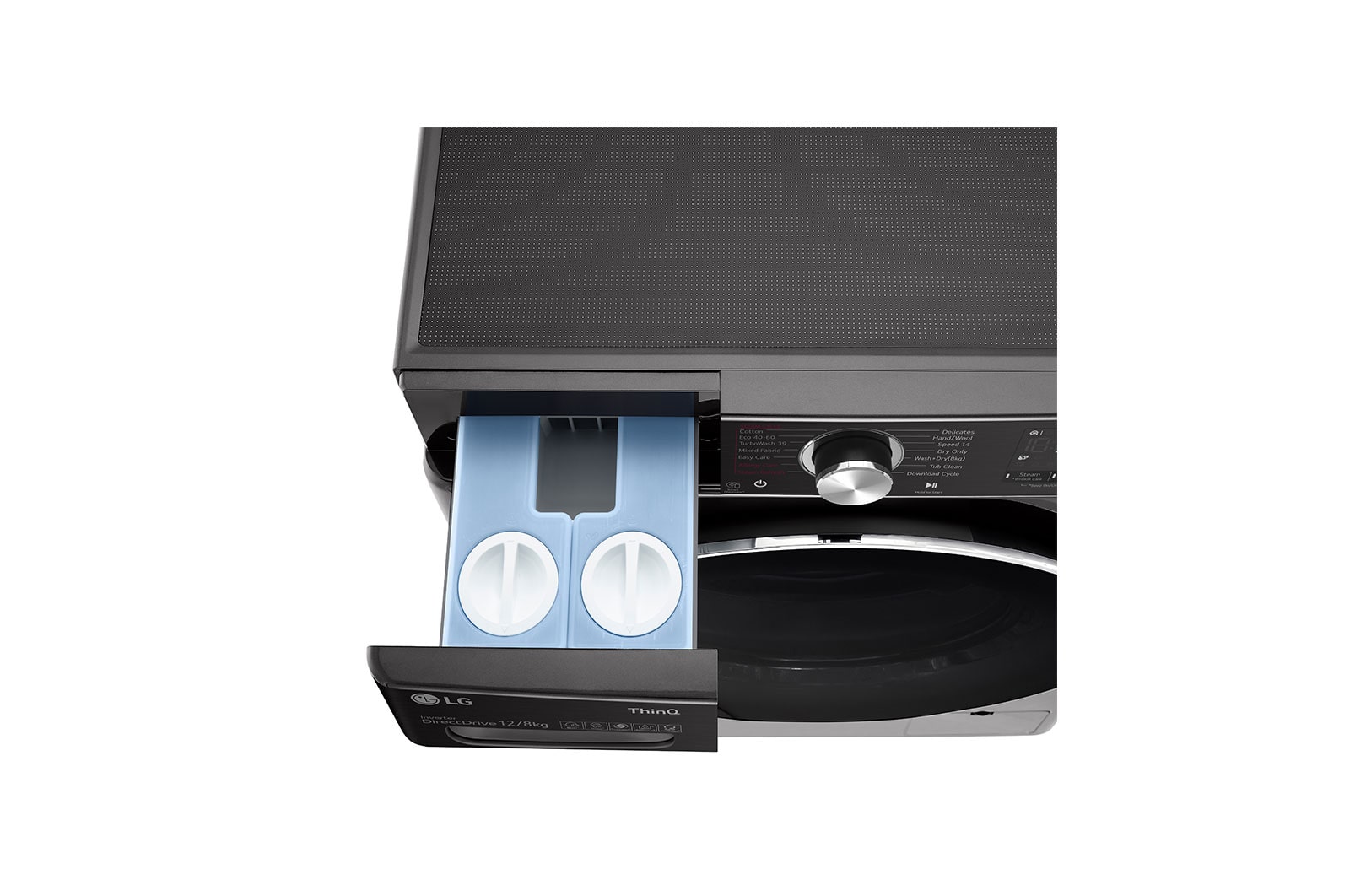LG 12/8kg Washer Dryer Black Steel LG Turbowash360™, FWV1128BTSA
