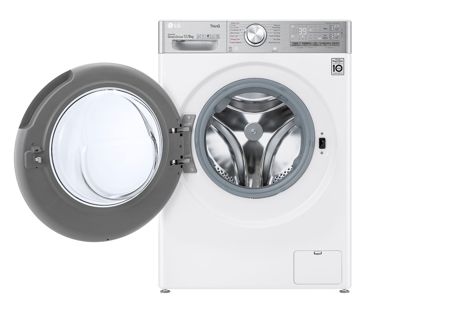 LG 12/8kg Washer Dryer White LG Turbowash360™, FWV1128WTSA