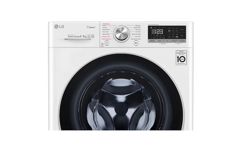 LG AIDD™ FWV585WS 8/5Kg 1400 Spin Washer Dryer – White, FWV585WS