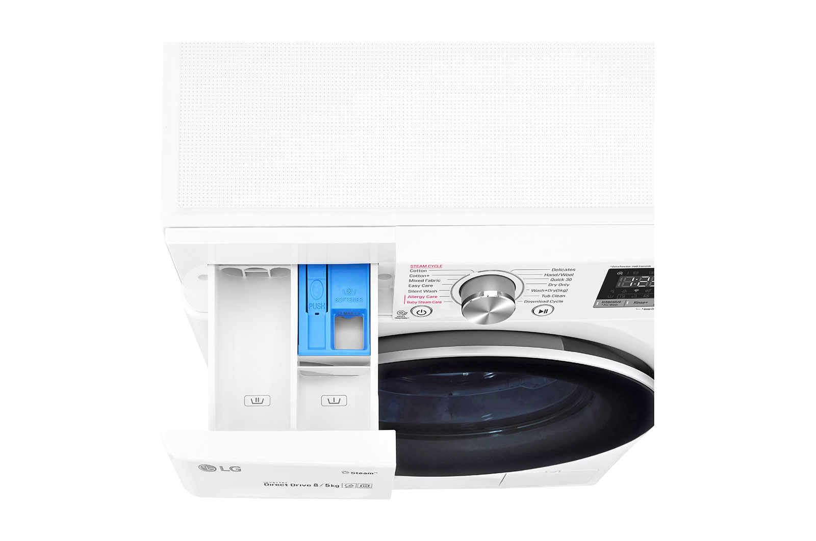 LG AIDD™ FWV585WS 8/5Kg 1400 Spin Washer Dryer – White, FWV585WS