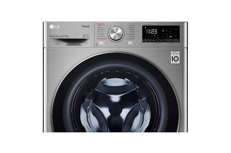 LG Steam™ FWV685SSE 8kg / 5kg, 1400rpm Washer Dryer - Graphite, FWV685SSE