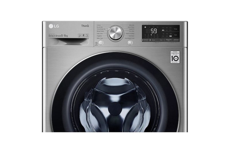 LG 8/6kg Washer Dryer LG Turbowash™, Graphite, FWV686STE