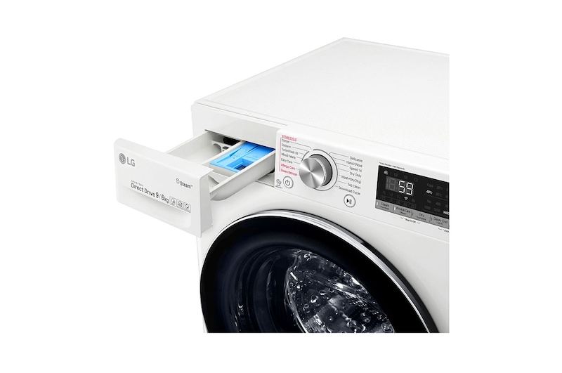 LG Turbowash™ FWV796WTS 9/6Kg 1400 Spin Washer Dryer – White, FWV796WTS