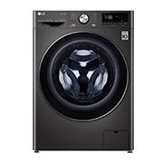 Front view of 10.5/7kg Washer Dryer Black Steel LG Turbowash360™(FWV917BTSE)