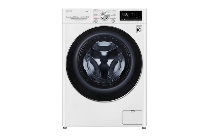 LG 10.5/7kg Washer Dryer White LG Turbowash360™, FWV917WTSE