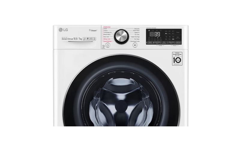 LG Turbowash360™ FWV917WTS 10.5/7Kg 1400 Spin Washer Dryer – White, FWV917WTS