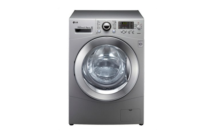 LG 9kg/6kg capacity Washer Dryer (Silver) with Direct drive and 6 Motion technology, 1400rpm spin speed, F1480RD5