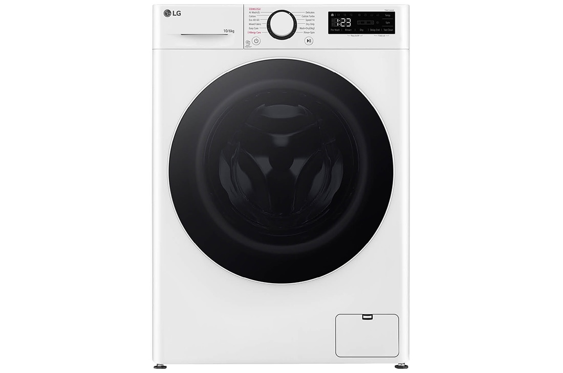 Front view of TurboWash™  Steam Washer Dryer,  Energy Efficient, White - FWY606WWLN1