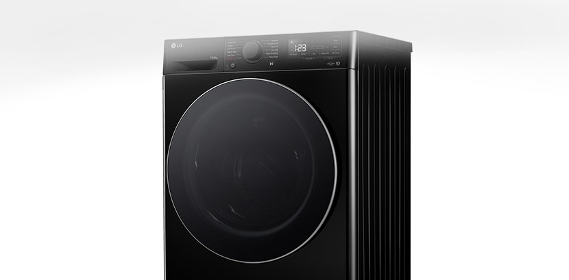 The image of the washing machine with the Tempered Glass Door clearly visible.