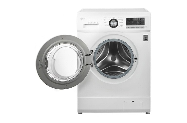 LG 8kg 6 Motion DD Washing Machine With Stylish Chrome Door, F1296TDA