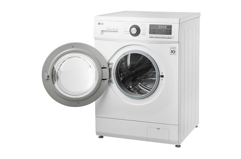 LG 8kg 6 Motion DD Washing Machine With Stylish Chrome Door, F1296TDA