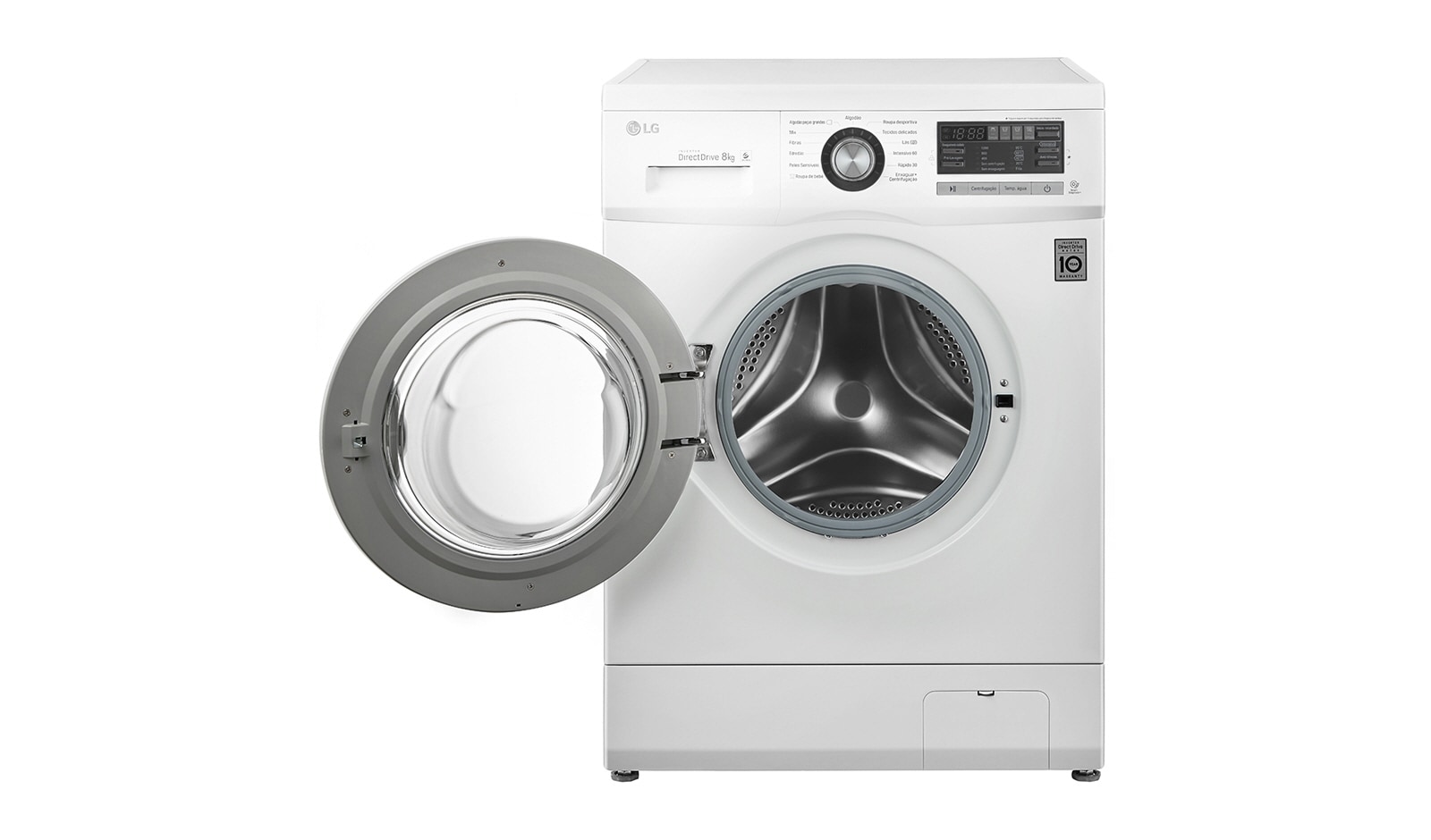 LG 8kg 6 Motion DD Washing Machine With Stylish Chrome Door, F1296TDA