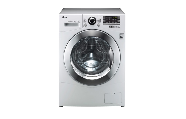Front view of 8KG 6 Motion DD Washing Machine With Stylish Chrome Door F12A8TDA