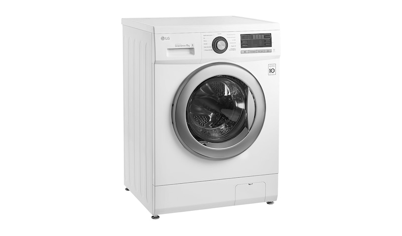 LG 8kg 6 Motion DD Washing Machine With Stylish Chrome Door, F1496TDA