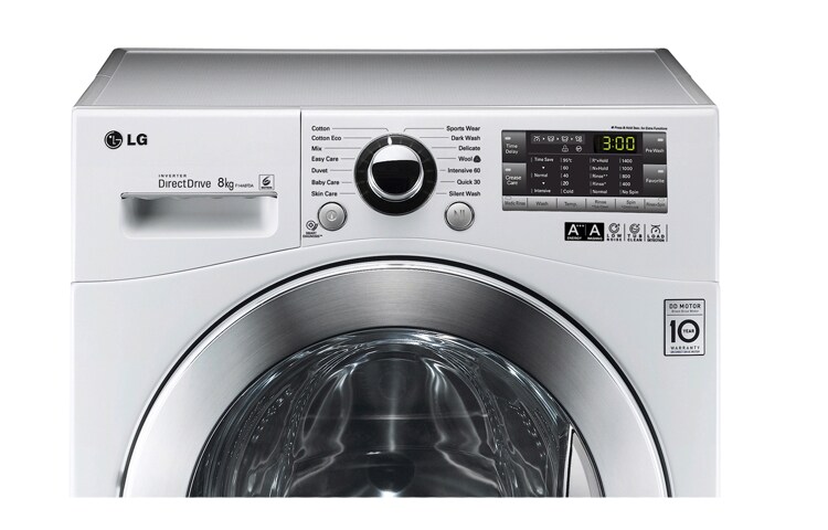 LG 9KG 6 MOTION DD WASHING MACHINE WITH STYLISH CHROME DOOR, F14A8FDA