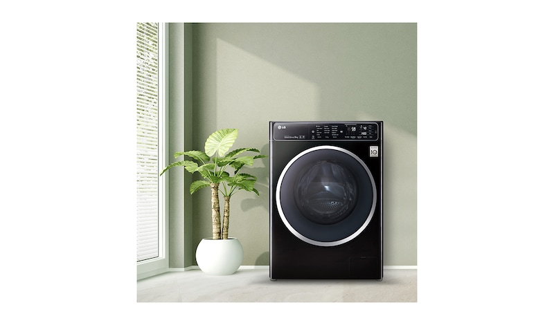 LG 10kg 6 Motion Direct Drive Washing Machine with TurboWash™ and TrueSteam™, F14U1JBS8