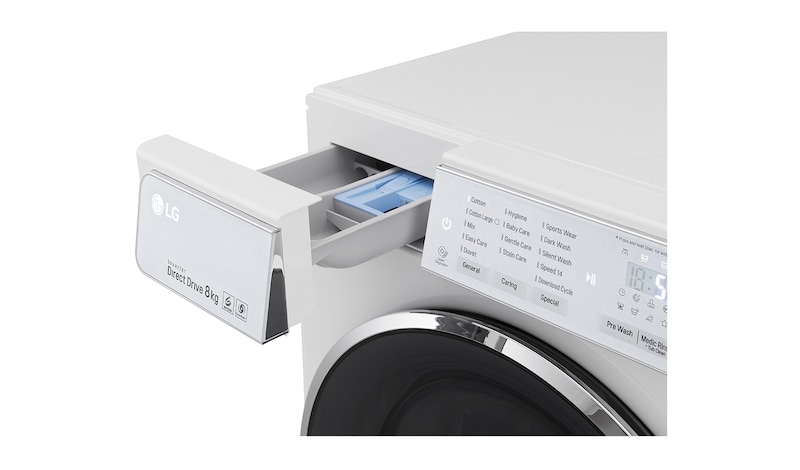 LG 8kg 6 Motion Direct Drive Washing Machine with TurboWash™, F14U1TCN2