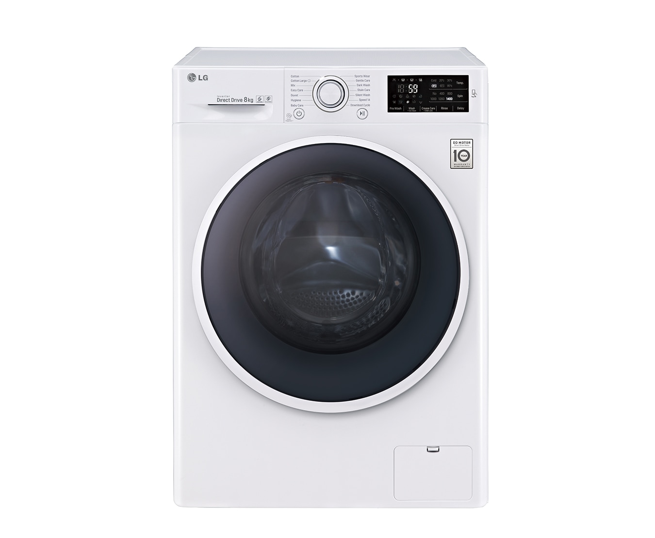Front view of 8KG 6 MOTION DD WASHING MACHINE F14U2TDN0