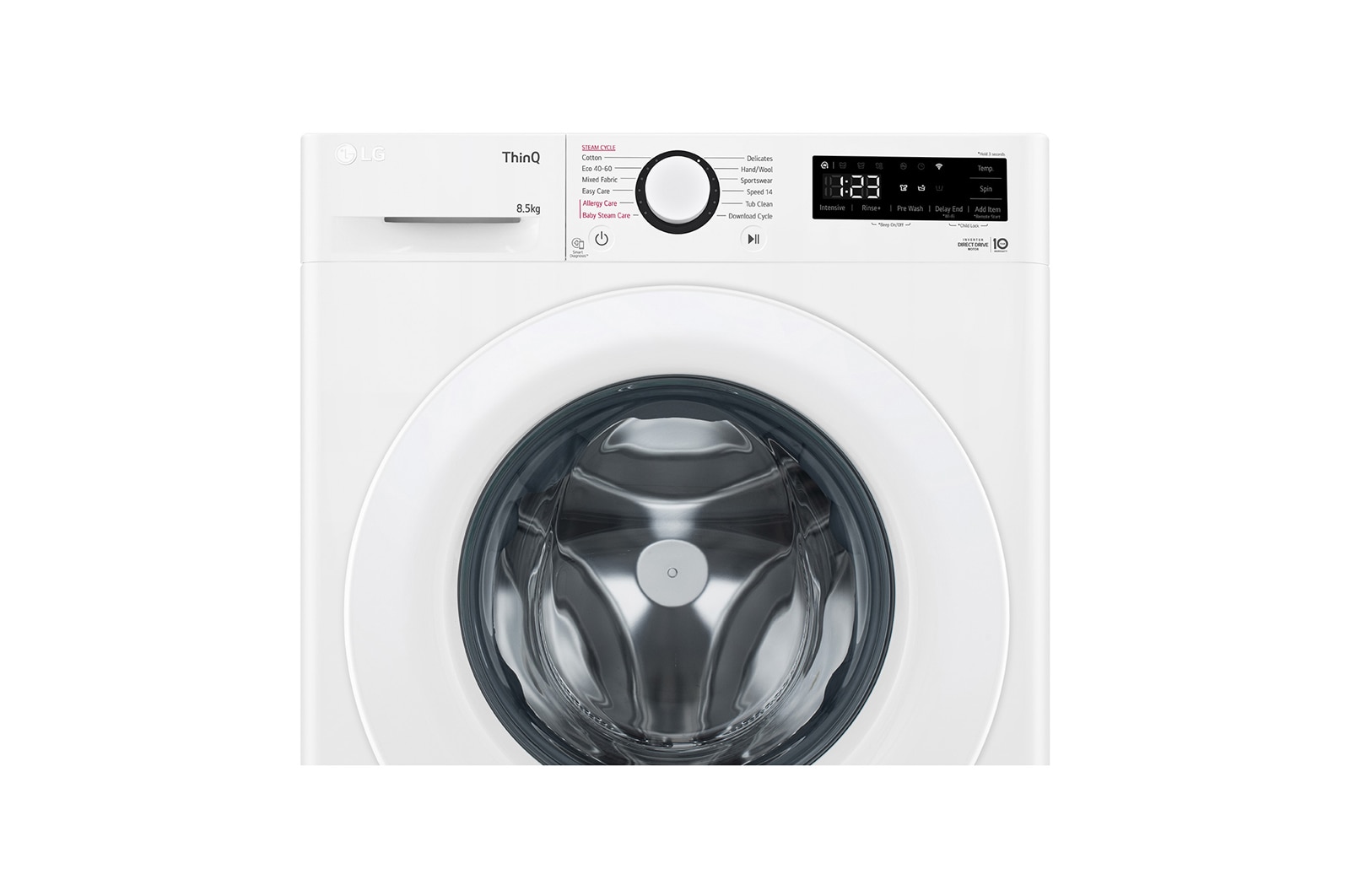 LG 8.5kg Washing Machine White AI DD™, F2V308WSWH
