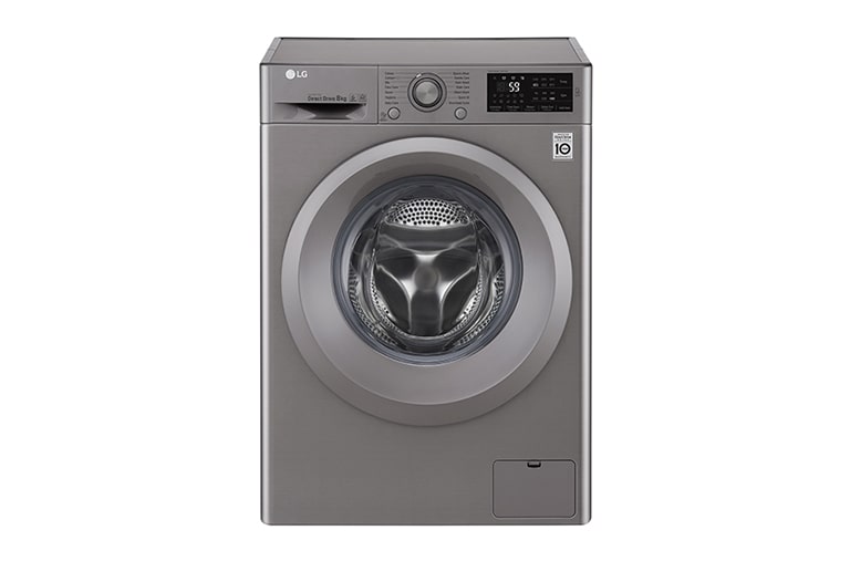 Front view of 8KG Washing Machine with multiple Wash Programs and Smart ThinQ connectivity F4J5TN7S