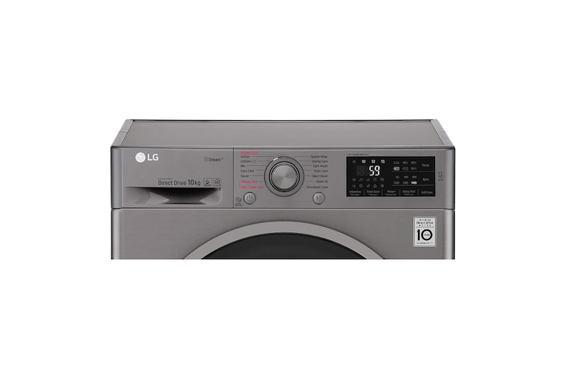 LG Steam™ F4J610SS 10kg 1400 Spin Washing Machine - Graphite, F4J610SS