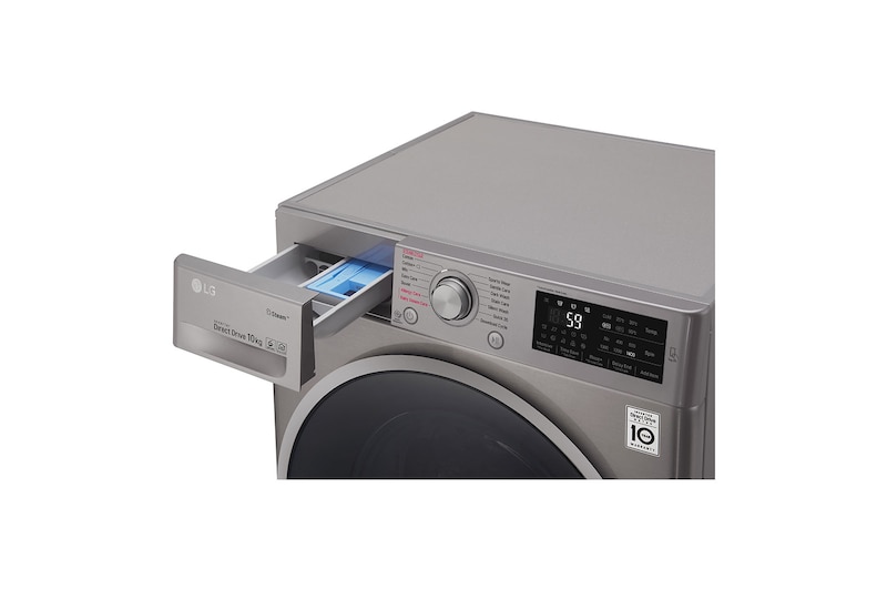 LG Steam™ F4J610SS 10kg 1400 Spin Washing Machine - Graphite, F4J610SS