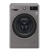Front view of LG Steam™ F4J610SS 10kg 1400 Spin Washing Machine - Graphite F4J610SS