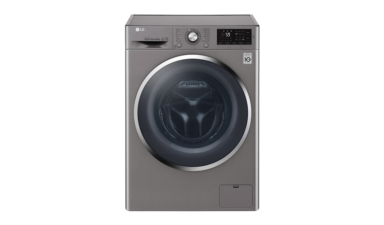 Front view of 8KG Washing Machine with multiple Wash Programs and Smart ThinQ connectivity F4J6TN2S