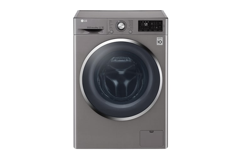 Front view of 8KG Washing Machine with multiple Wash Programs and Smart ThinQ connectivity F4J6TN2S
